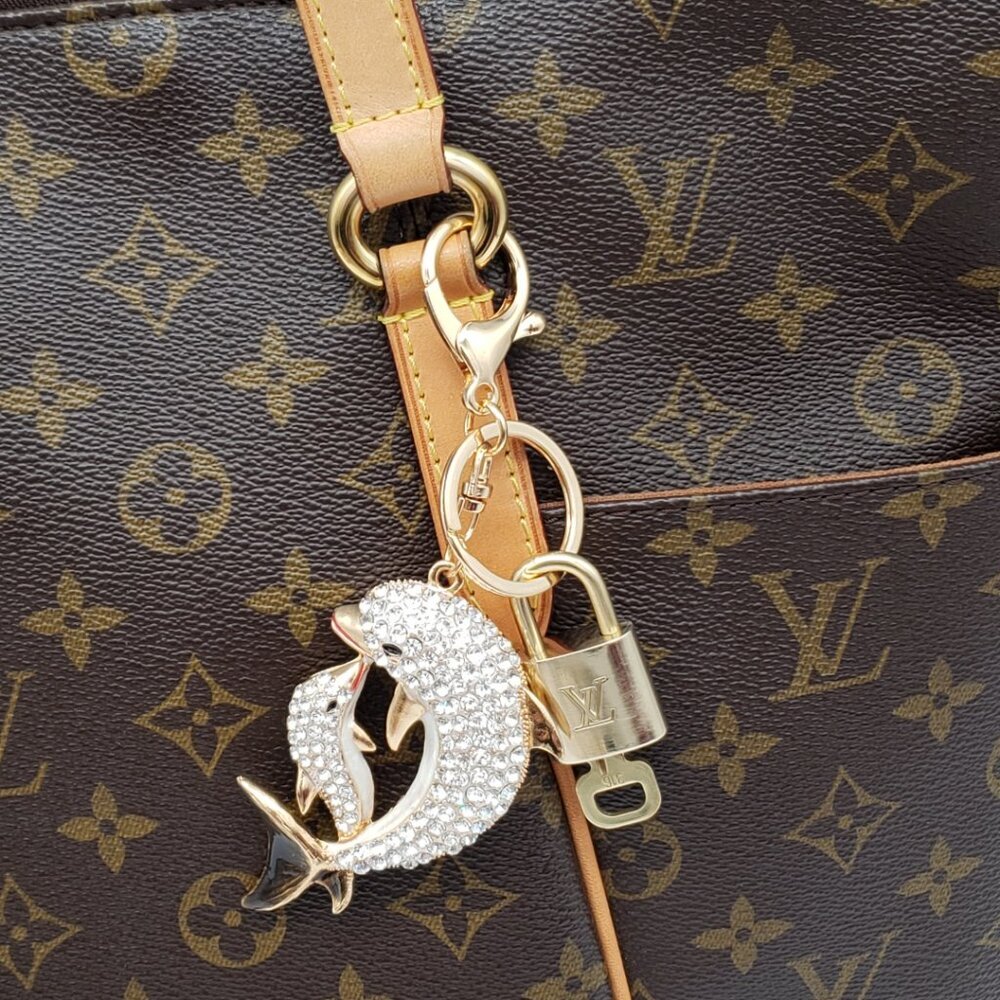 Louis Vuitton Gold Lock 🔒 Authentic LV Key + Unbranded Dolphin Bag Charm